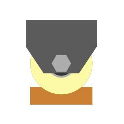 Ролик капролон d-70 под полосу на пластинах