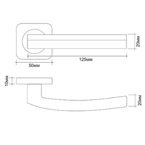 Ручка раздельная VETTORE R06.033 SN/CP мат.никель/хром