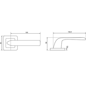 Ручка раздельная АЛЛЮР АРТ ОДРИ SN мат.никель