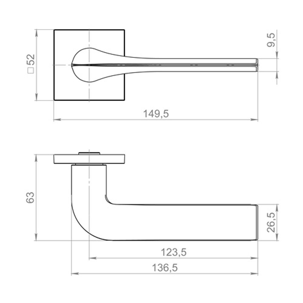 Ручка раздельная FUARO MEDIANA ZL SSG-39 сатин.золото /60747/