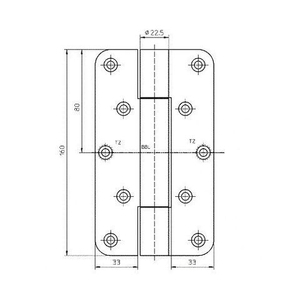 Петля дверная SIMONSWERK VARIANT VN2929\160 (1 шт)