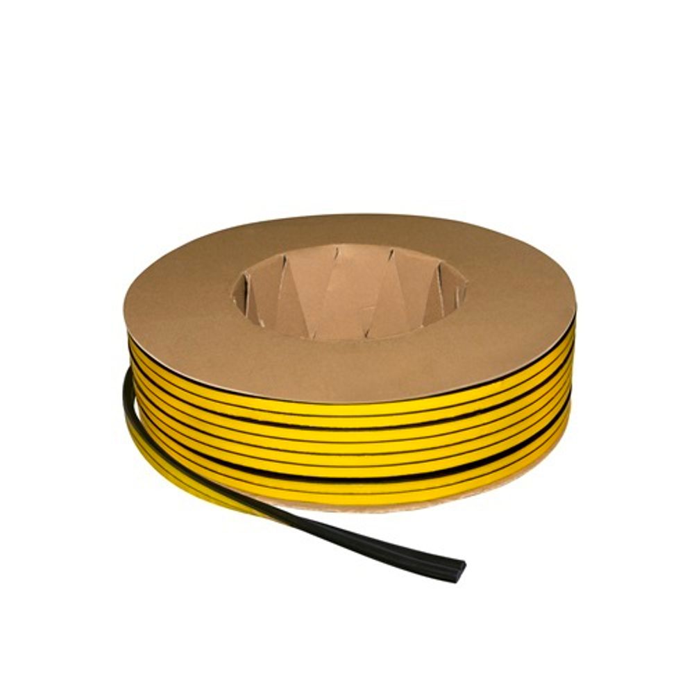 Уплотнитель FUARO профиль D-10/12 мм черный, 150 м /43009/