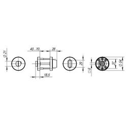 Ручка поворотная FUARO DSS-02-BK6 (нержавейка 304) c индикатором /35695/