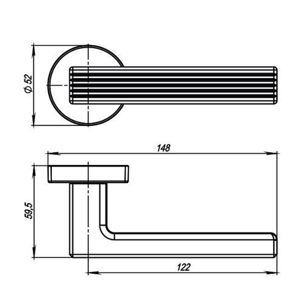 Ручка раздельная ARMADILLO LINE URB6 CP-8 хром /34289/