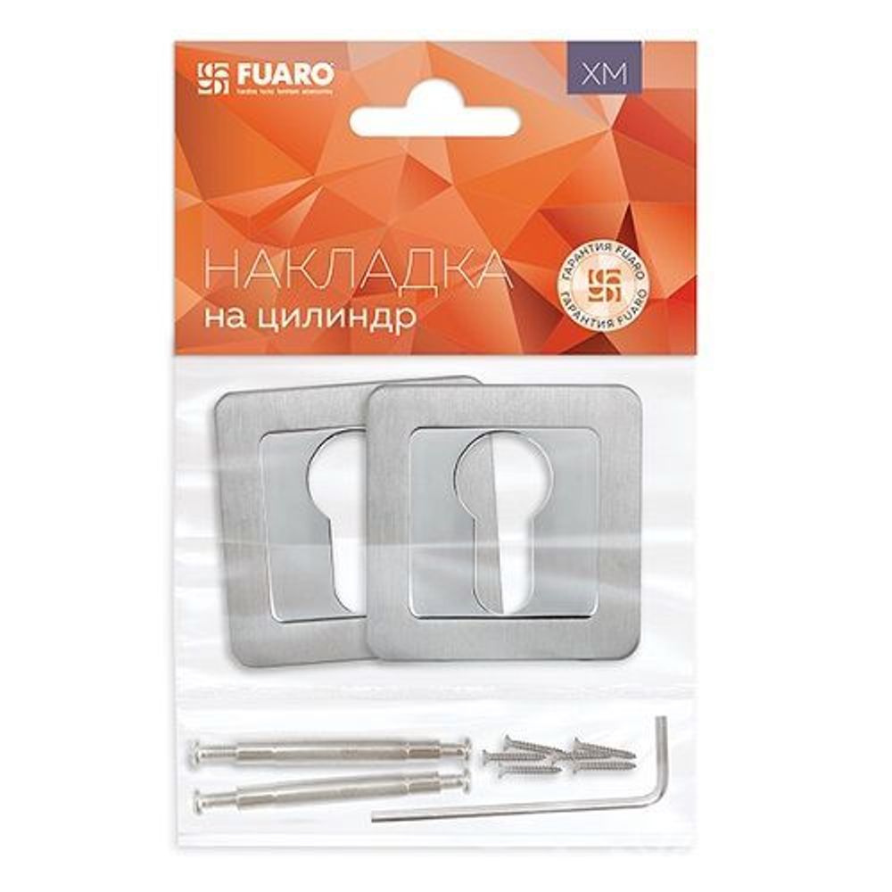 Накладка под цилиндр FUARO ET XM SSC/CP-16 сатин.хром/хром /39917/