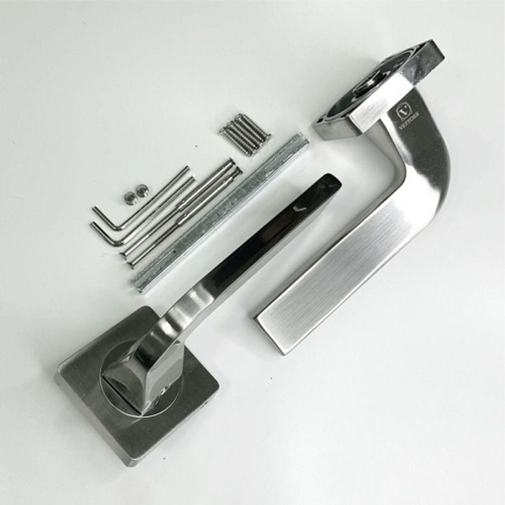 Ручка раздельная VETTORE R06.130 SN/CP мат.никель/хром