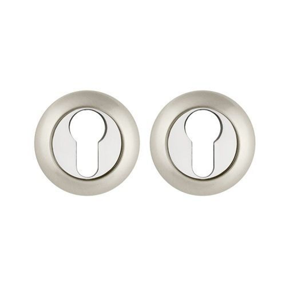 Накладка под цилиндр FUARO ET RM SN/CP-3 мат.никель/хром /23707/