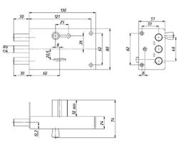 Замок накладной СЕНАТ ЗНС3-2 "Соболь" 5кл.