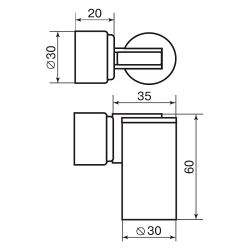 Упор дверной магнитный PALLADIUM 05H-M PC мат. хром