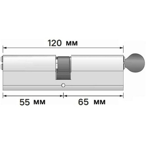 Цилиндровый механизм с вертушкой APECS SM-120 (55/65C)-C NI никель