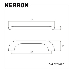 Ручка мебельная S-2627-128 BL (матовый черный)