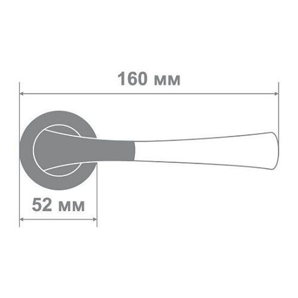 Ручка дверная Leo Z0-551226 BC черный/хром