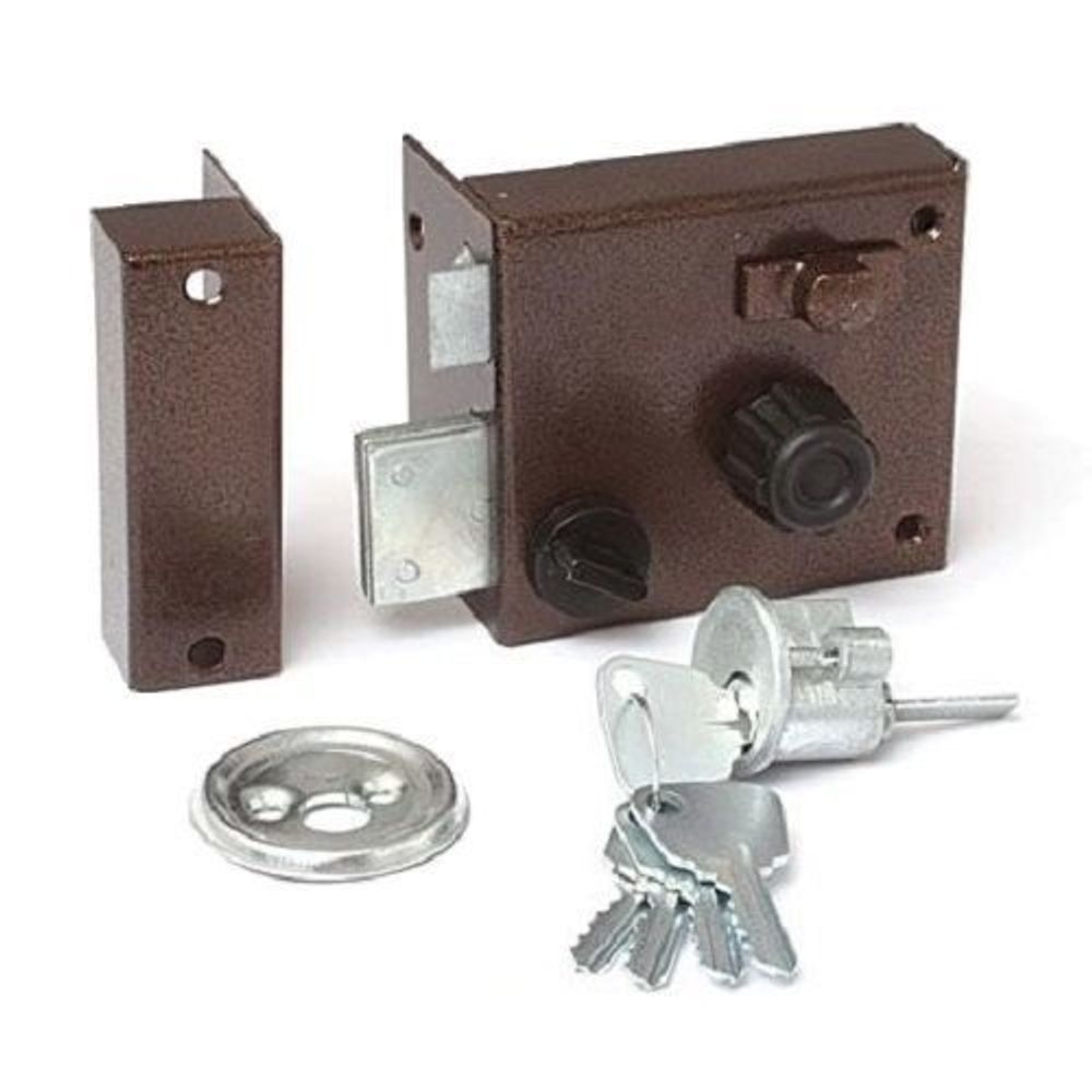 накладной замок с классической защелкой