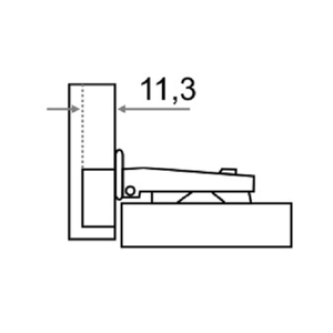 Петля мебельная накладная с доводчиком 91370.022 Clip-on (1 шт)