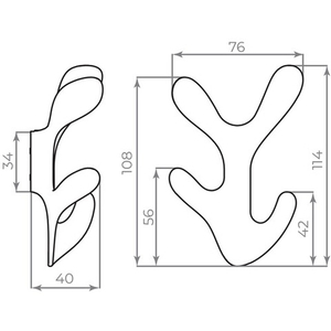 Крючок настенный AJAX MB-LM/K-005 WH белый /49173/