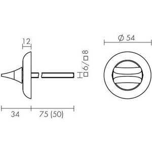 Ручка поворотная FUARO HMR8x75 CP хром /34123/