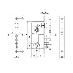 Корпус замка PALLADIUM 2000 хром