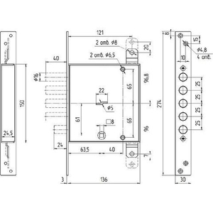 Замок врезной МЕТТЭМ ЗВ8 142.1.0 (162.1.0)