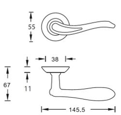 Ручка дверная ARCHIE S010 102ACF