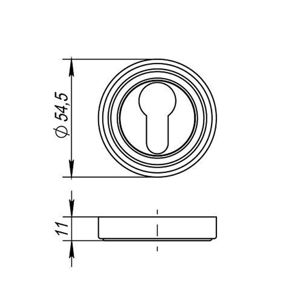 Накладка под цилиндр PUNTO ET ML ABG-6 зеленая бронза /33109/