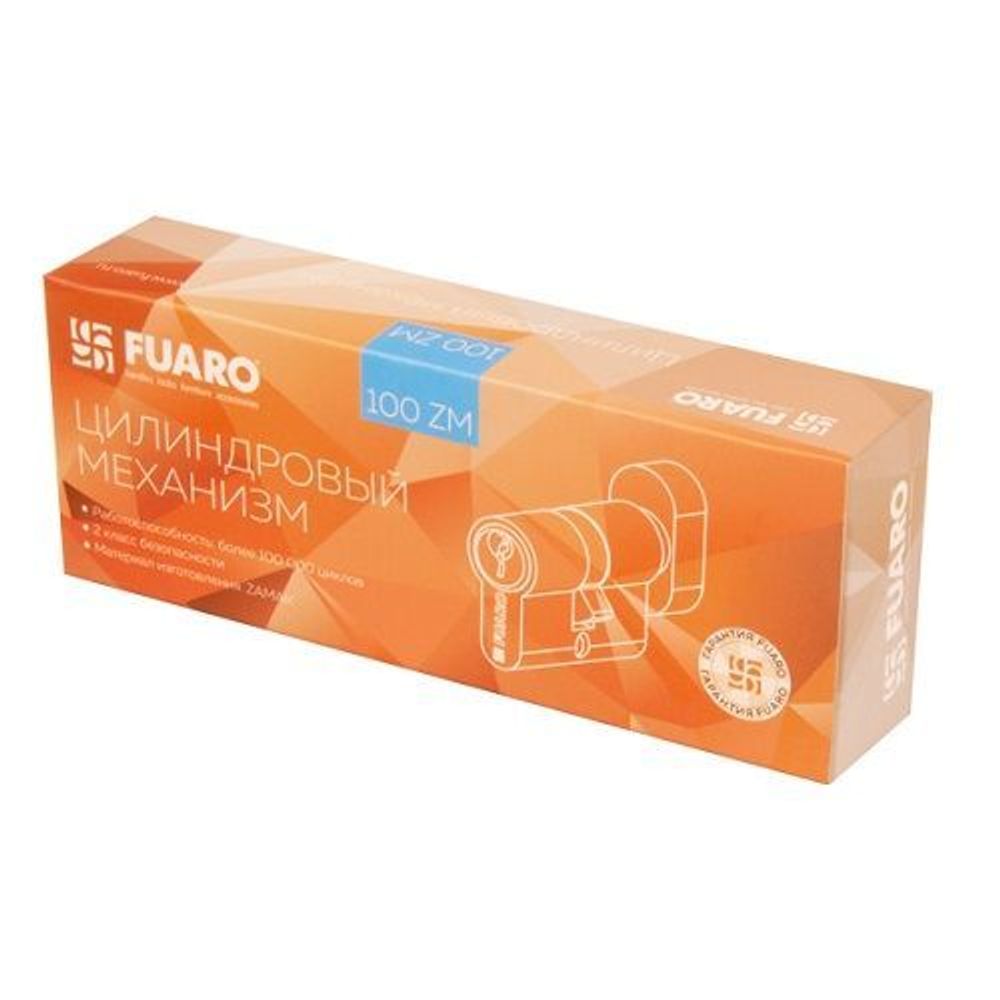 Цилиндровый механизм FUARO 100 ZA 90 (40+10+40) CP хром 5 кл. /34405/