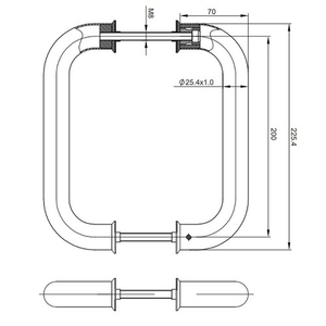 Ручки-скобы APECS HC-901-25/200-INOX
