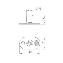 Нижний направляющий ролик ARMADILLO Comfort/Comfort-PRO /43941/