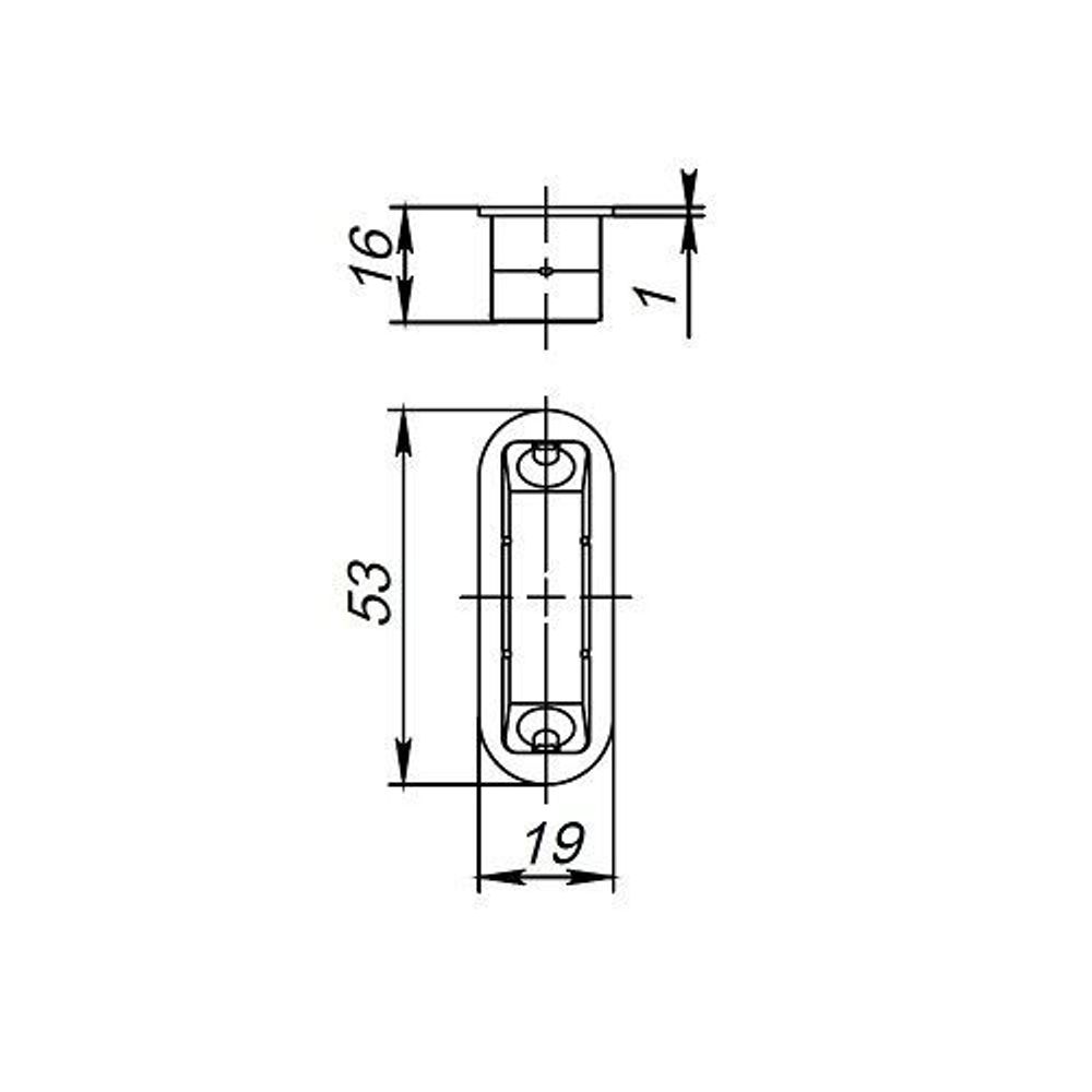 Ответная планка FUARO магнитная для M96 и M85 (цвет серый) /42311/