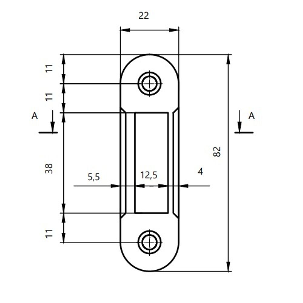 Ответная планка APECS BP-5001 G золото