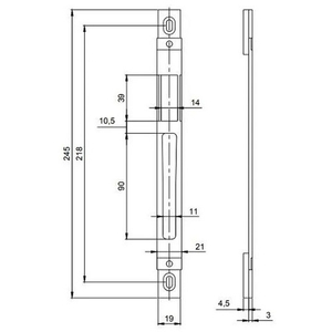 Запорная планка замка STUBLINA 3016.00.133
