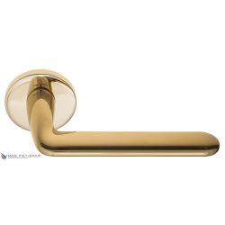 Дверная ручка на круглом основании Fratelli Cattini "FEO" 7FS-OLV полированная латунь