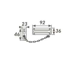 Цепочка дверная №4 ст.бронза НОРА-М