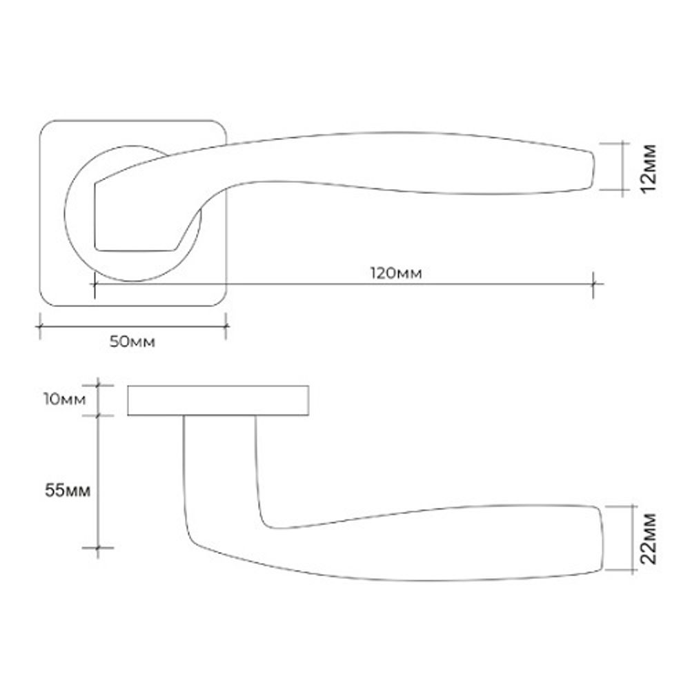 Ручка раздельная VETTORE R06.045 SN/CP мат.никель/хром