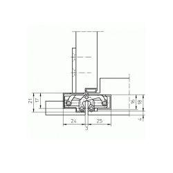 Петля скрытая TECTUS TE 205 3D до 40кг SIMONSWERK хром матовый