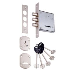 Замок врезной сувальдный VETTORE 1082 CP хром (дл. ключ)