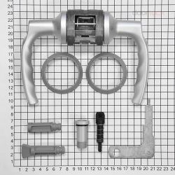 Замок с ручкой HOPPE HCS A1530 SK/OL WC F1-2 (серебристый)