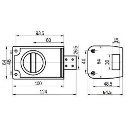 Замок накладной ПРОСАМ 86900-ЗНД-1/М