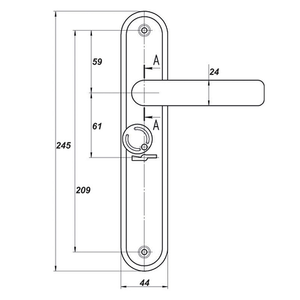Ручка к замкам МЕТТЭМ HP 1001 (к ЗВ9.143)