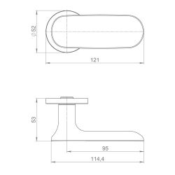 Ручка раздельная ARMADILLO SOHO URS AC-9 медь /57623/
