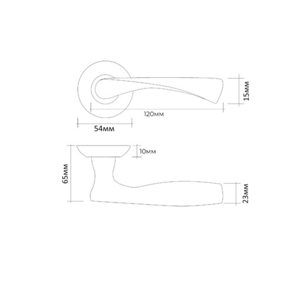 Ручка раздельная VETTORE R07.023 GR графит
