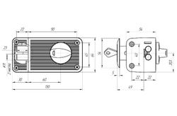 Замок накладной ЗЕНИТ ЗН2-6 медь /8045/