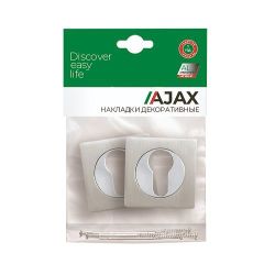 Накладка под цилиндр AJAX ET JK CP-8 хром /41387/