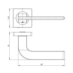 Ручка раздельная AJAX SPLINE JK GR-23 графит /44339/