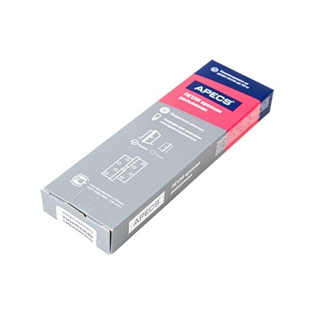 Петля дверная APECS 120x80-B Steel GRF R графит правая (1шт)