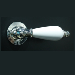 Ручка раздельная ALEMAR A7277-73 SILVER/WHITE CERAMIC серебро/белая керамика