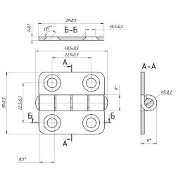 Петля листовая CL253-1 нерж. сталь