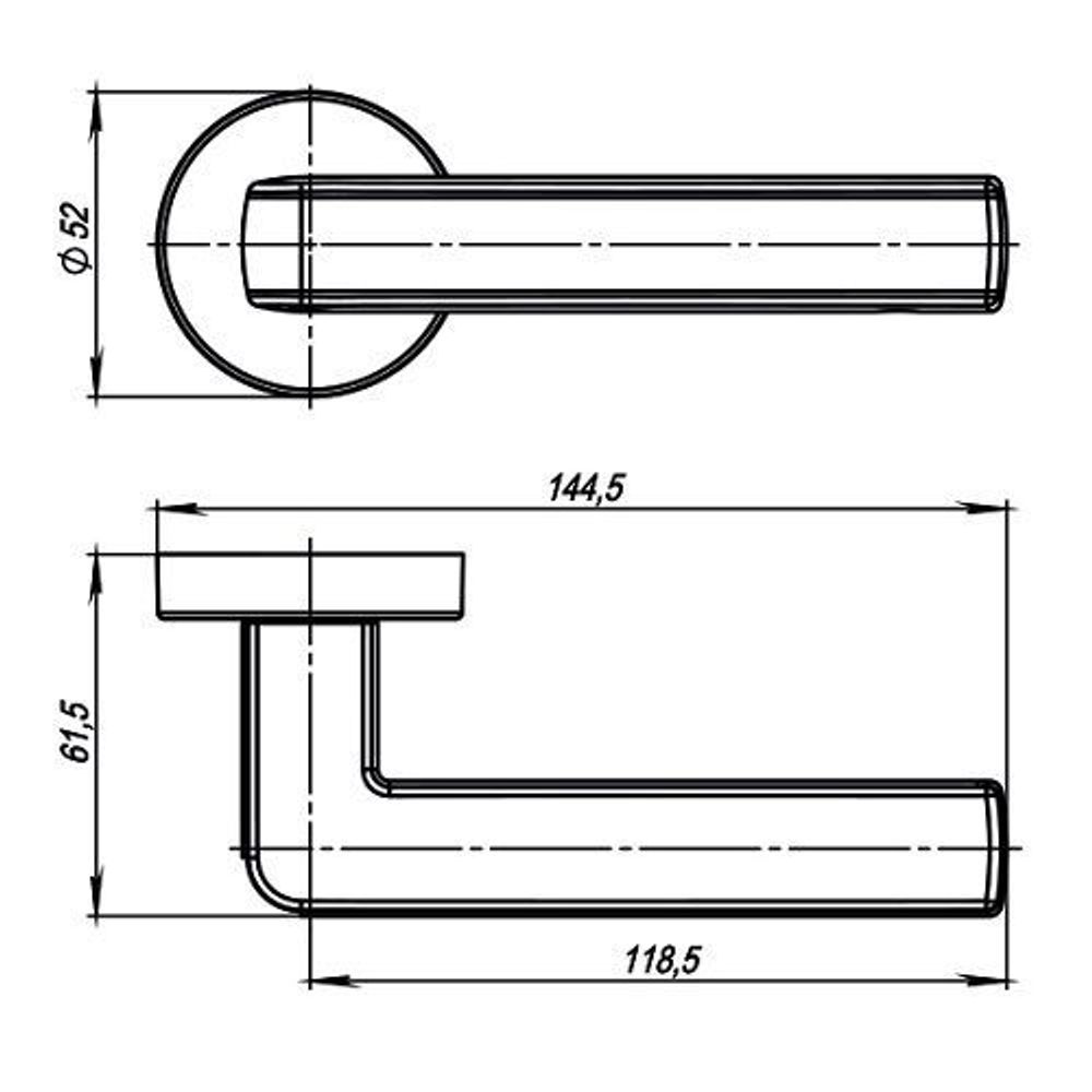 Ручка раздельная ARMADILLO CUBE URB3 SN/White-19 мат.никель/белый /35647/