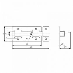 Задвижка дверная СЕКРЕТ-КИРОВ ЗД 06 бронза