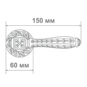 Ручка дверная Аделли 6818-65 ABD мат.черный/бронза