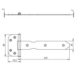 Петля стрела КУНГУР ПС-200 б/п (50) (1 шт)